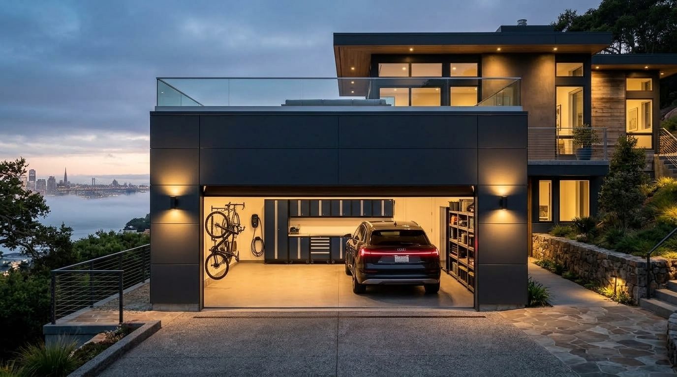 Murray Garage Door Services Garage Door Gliding Open Revealing Warm Illuminated Interior